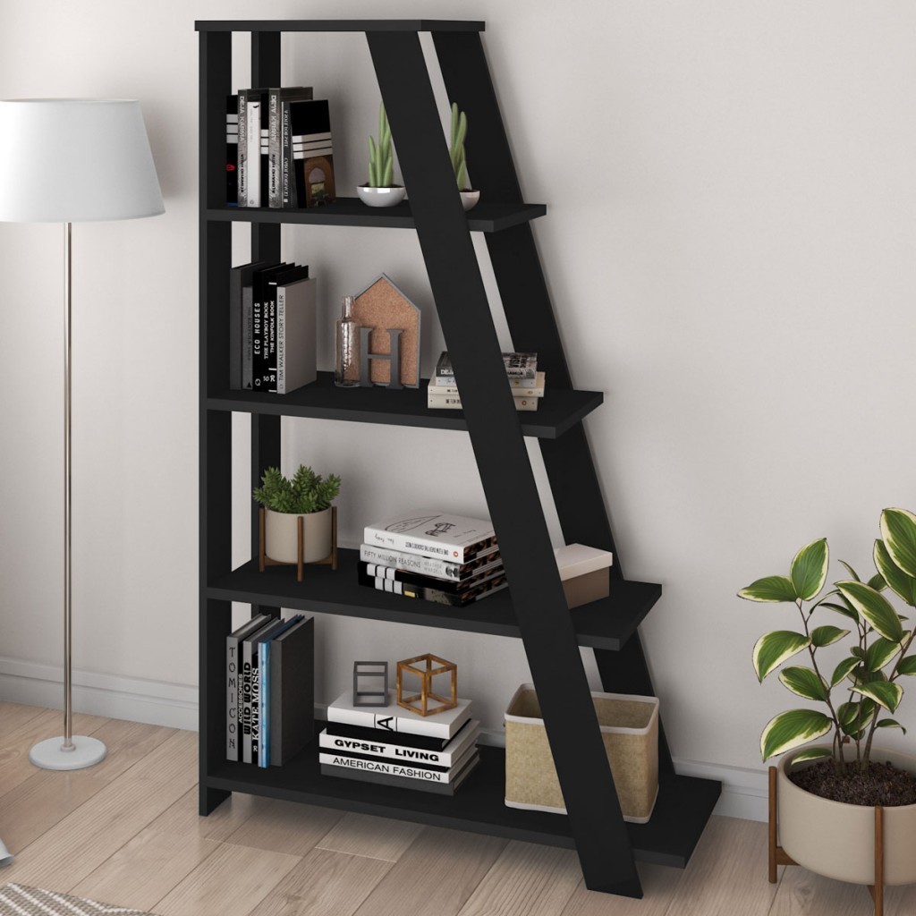 Estante para Livros Star 4 Prateleiras Preto - Artany Móveis em Oferta na Shopee