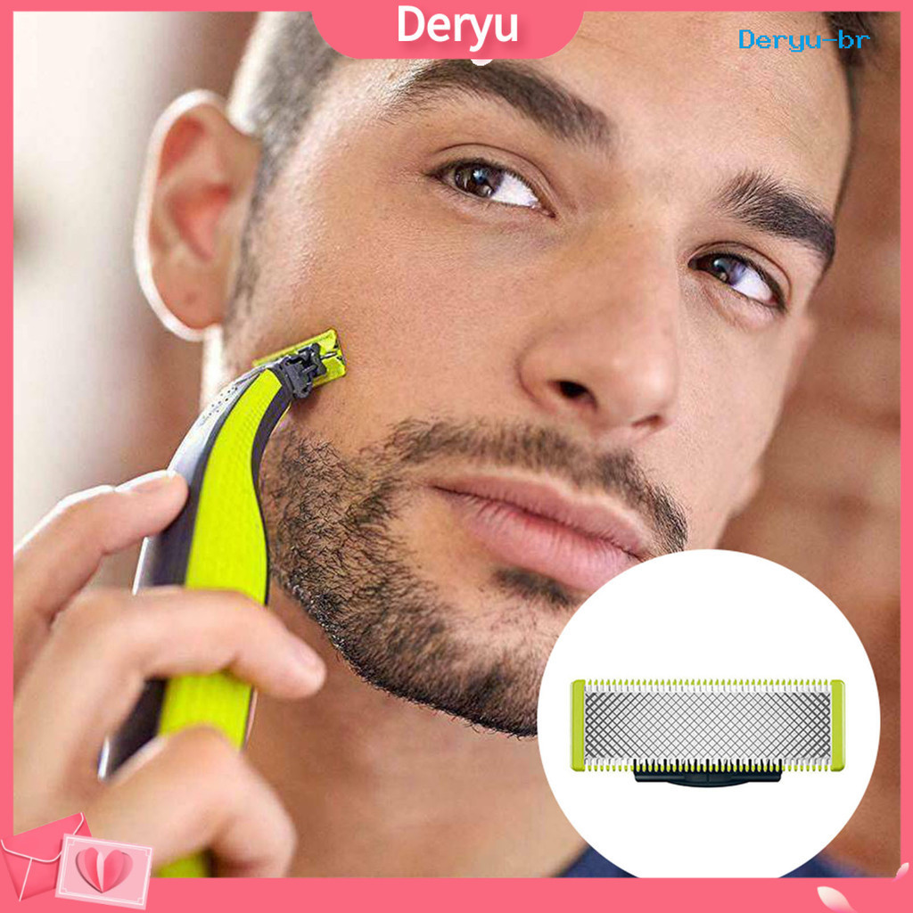 [deryu] 2Pcs Substituição Da Lâmina Para Philips One Blade QP220/50 Barbeador Elétrico Masculino De Aço Inoxidável Cabeça De Barbear Marido Pai Presente