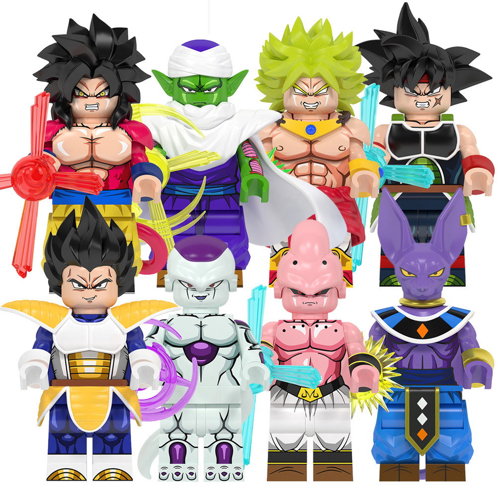 Nova Alta Qualidade Goku Preto Son Gohan Vegeta Super Saiyan 4 Frieza Mini Blocos De Construção De Plástico Crianças Bri