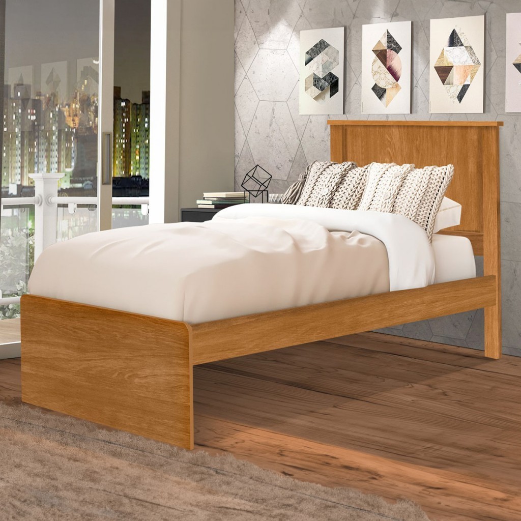 Cama de Solteiro Barcelona Nature - Tebarrot - Home & Living