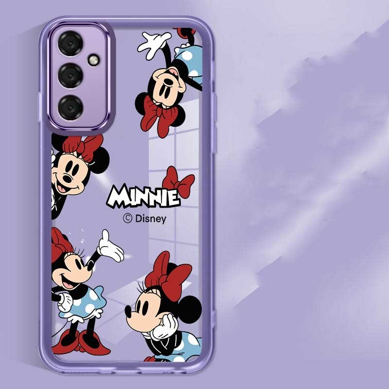 Samsung Galaxy M35 5G M 35 Personagens Disney Cartoon Minnie Family Clear Candy Capa Protetora Da Câmera De Silicone