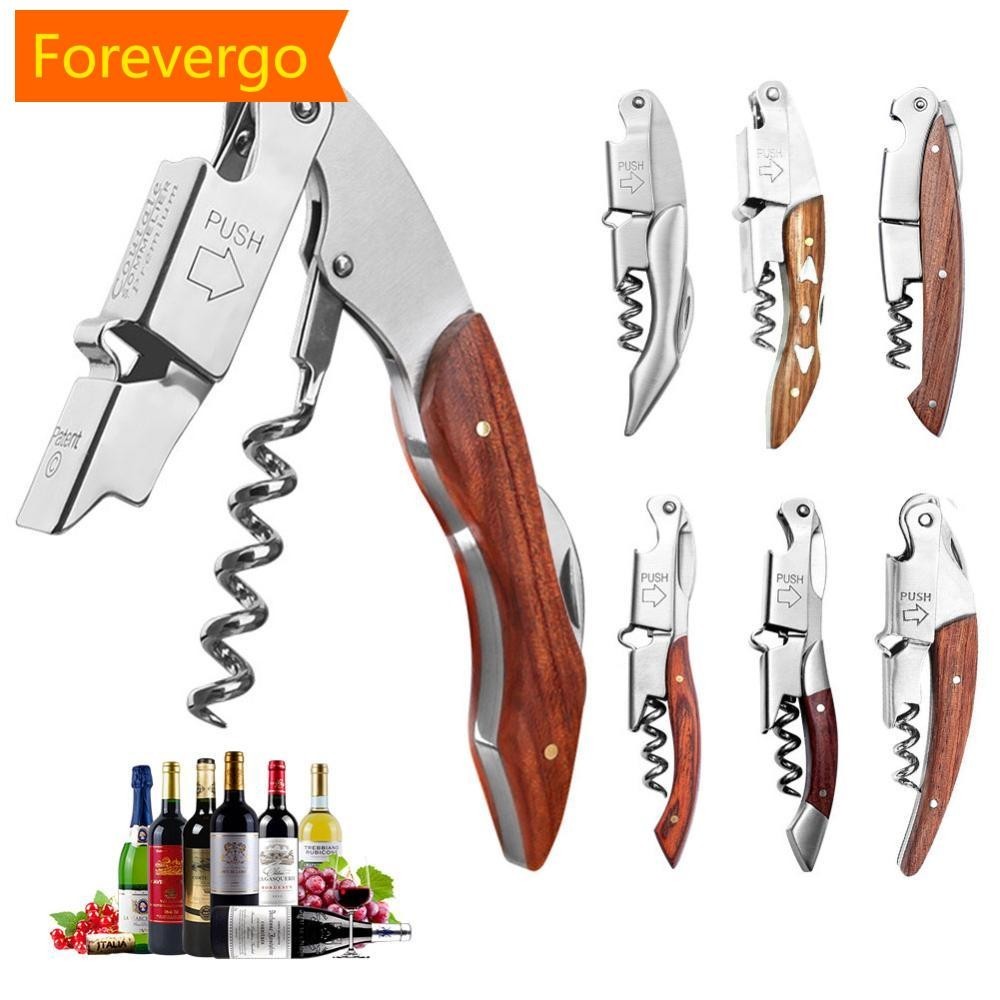 forevergo Abridor De Vinhos De Aço Inoxidável Garrafas De Cerveja E Cortador De Folhas Presente Para O Amante Do Vinho B3G7