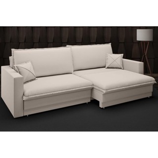 Sofá Tango 2,20m sem caixa, Retrátil e Reclinável Velosuede Bege - NETSOFAS em Oferta na Shopee