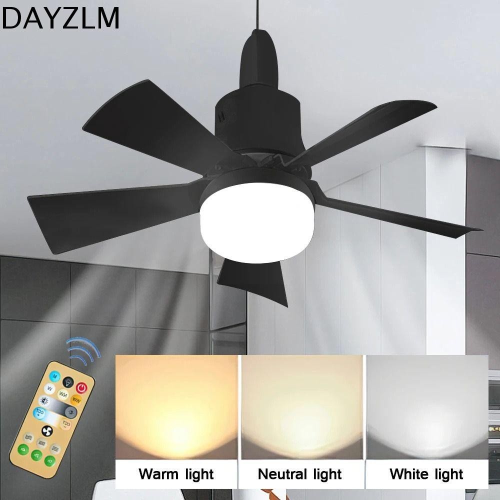 DAYZLM Wireless Iluminação De Ventiladores , 30W E27 Base LED Luz De Teto Do Ventilador , Lâmpada De Controle Remoto Inteligente E Regulável