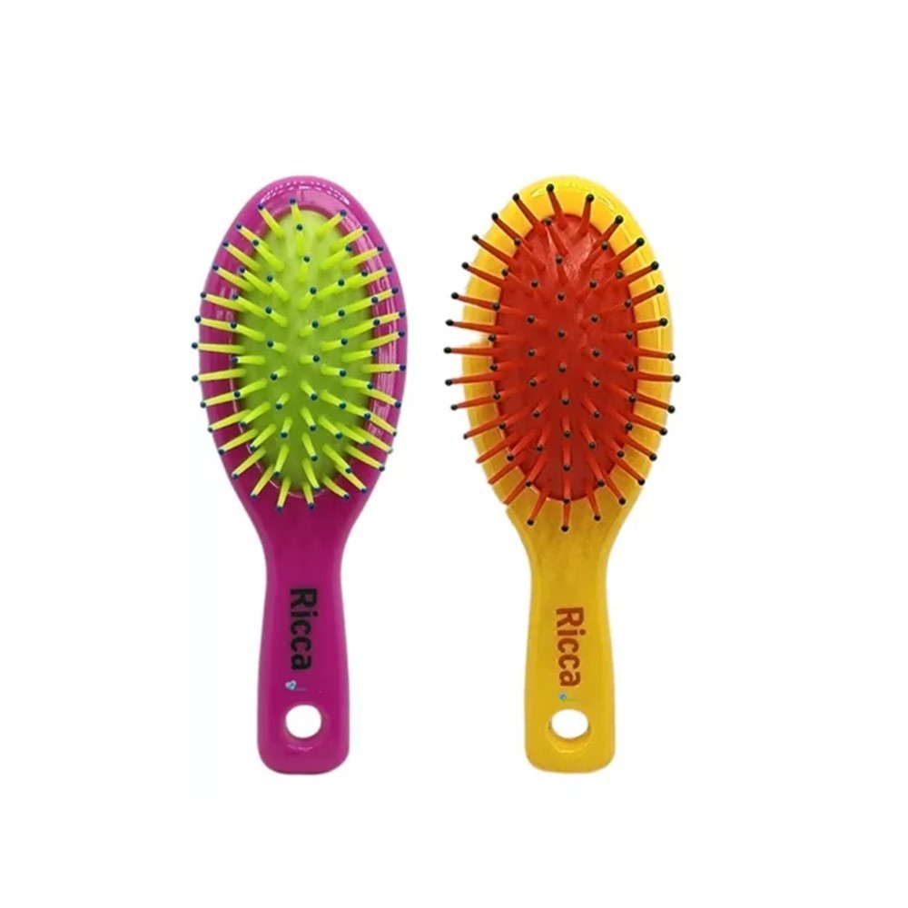 Kit 2 Mini Escovas de Cabelo Collors Escovinha de Bolsa Viagem Cores Sortidas Ricca em Oferta na Shopee