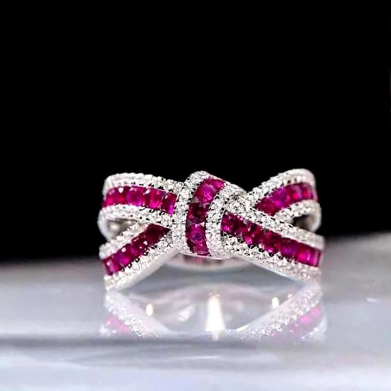 Lindo Anel De Dedo De Prata Esterlina 925 Para Mulheres Moda Feminina Joias De Zircônia Brilhante Cerimônia De Noivado A