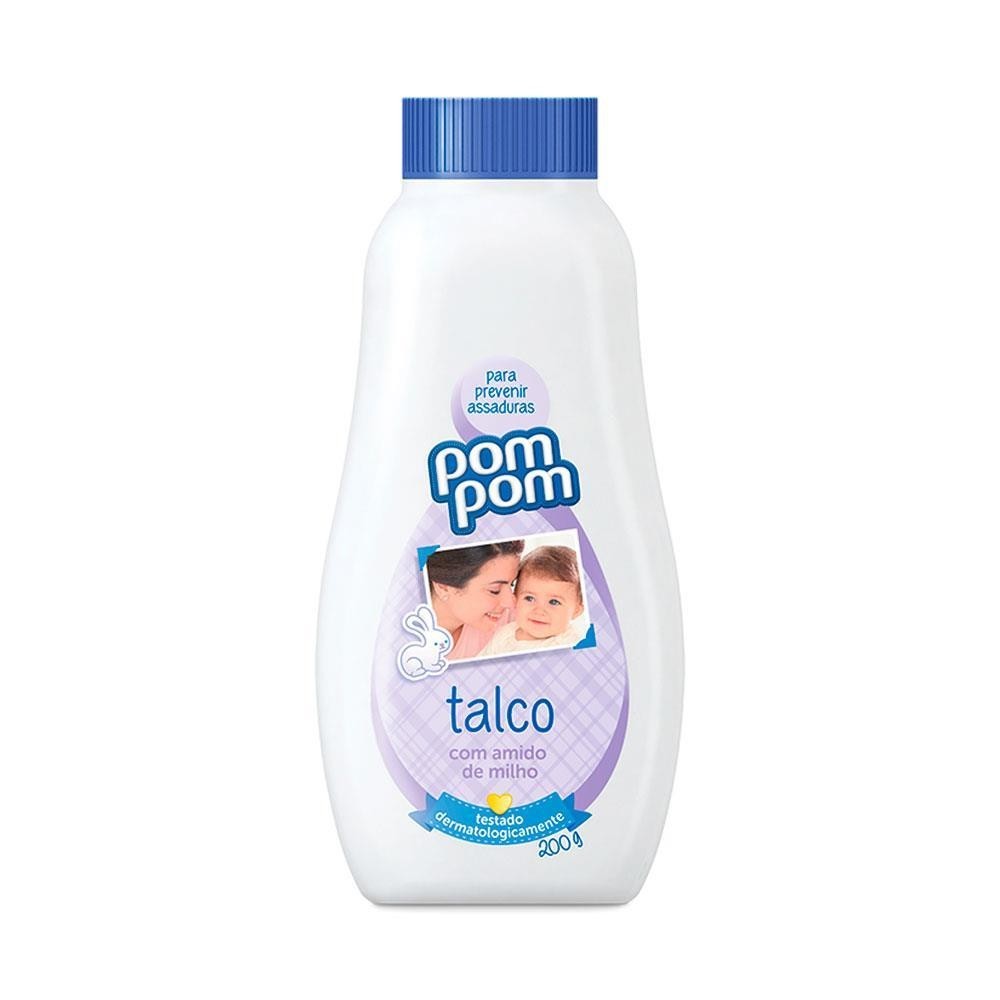 TALCO INFANTIL POM POM COM 200G - Mom & Baby