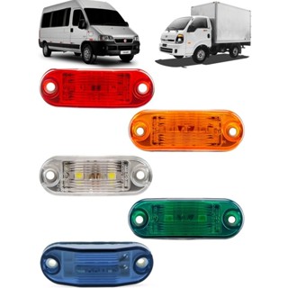 Lanterna Posiçao Delimitadora Lateral Bau Caminhao Teto Vans Escolar Semi Reboque Led Bivolt em Oferta na Shopee