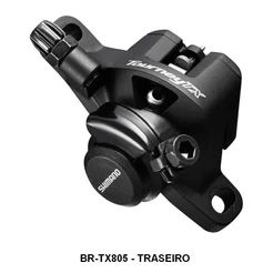 PINÇA DE FREIO MECÂNICO SHIMANO TOURNEY TX BR-TX805 TRASEIRO C/ADAPTADOR IS/PM - PRETO
