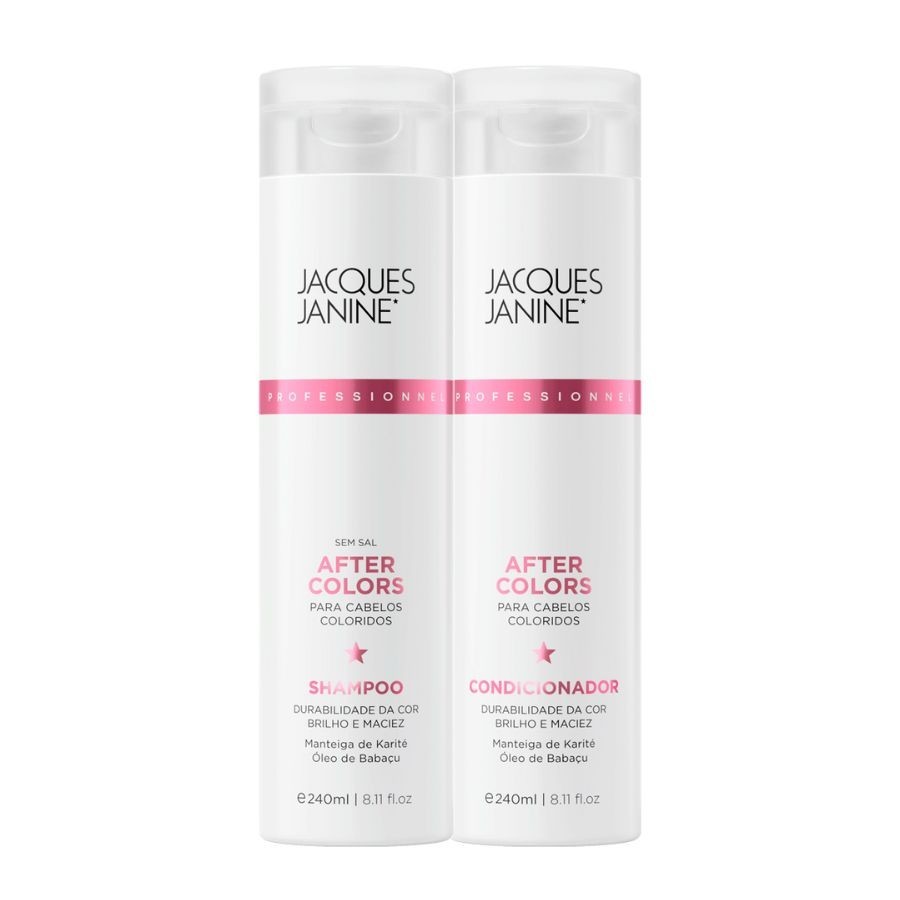 Kit Jacques Janine After Colors Shampoo Sem Sal e Condicionador Leave-In 240ml em Oferta na Shopee