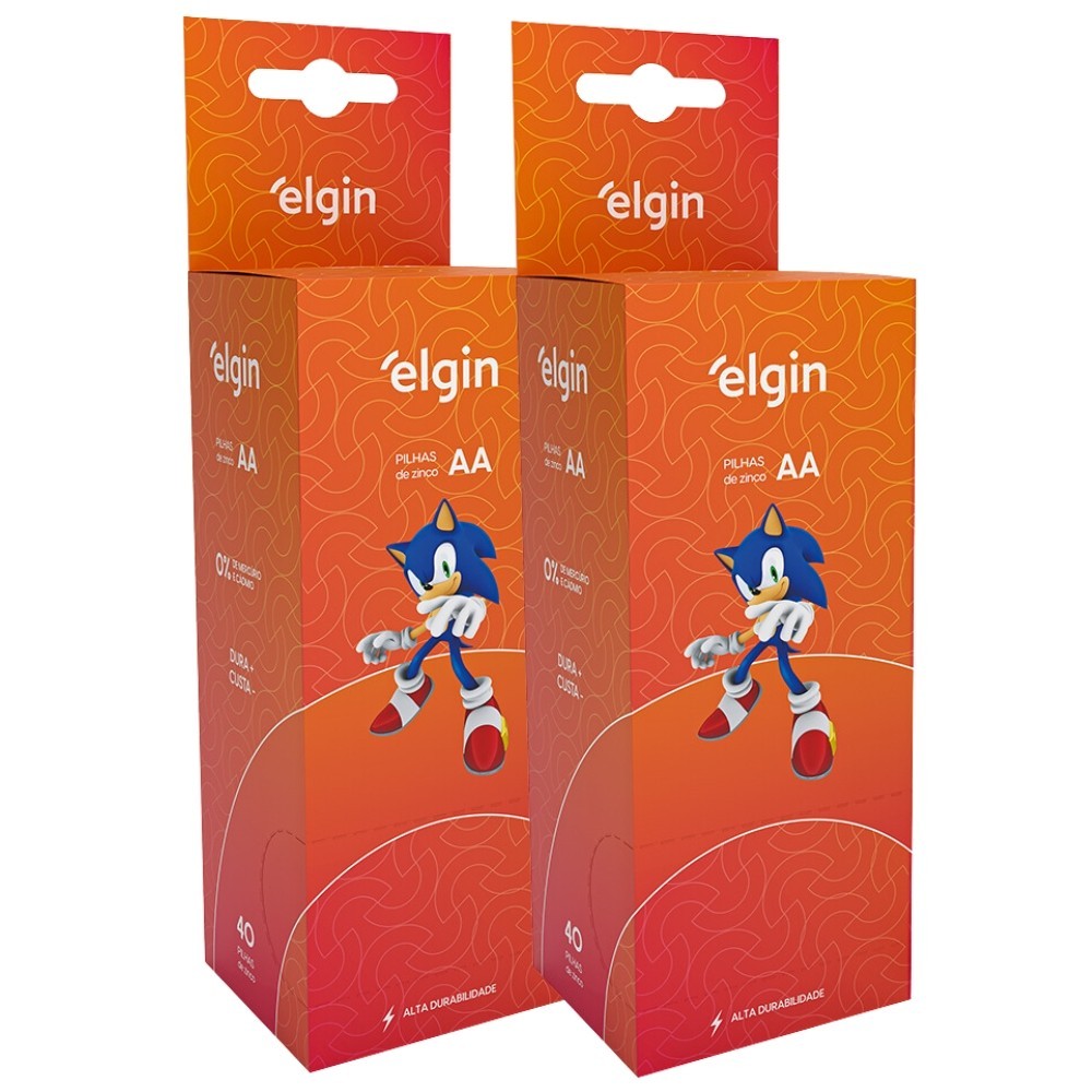 80 Pilhas Zinco Carvão Aa Pequena 2A Comum Lanterna Elgin em Oferta na Shopee