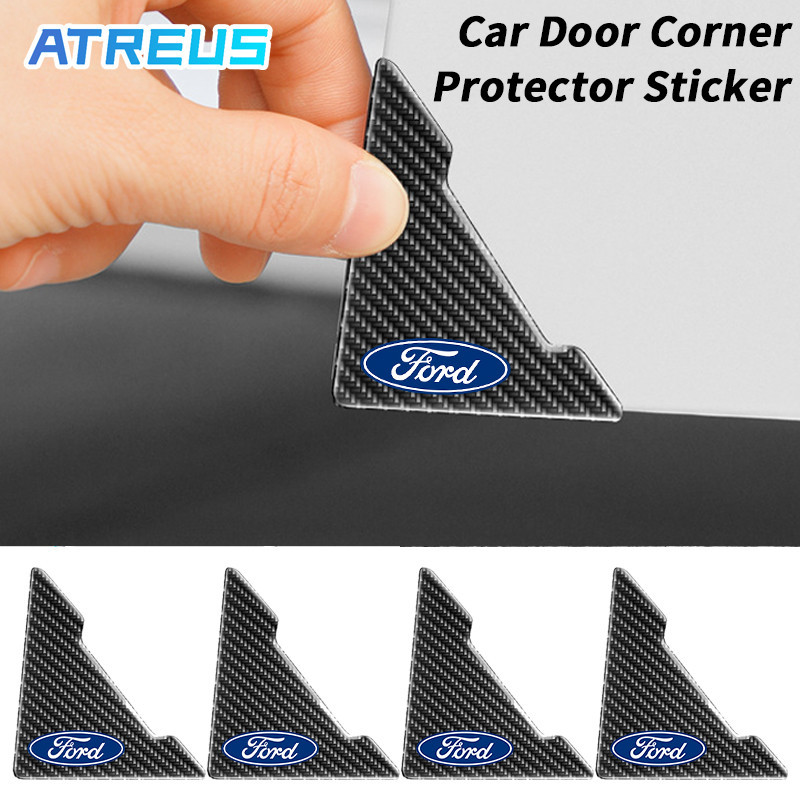 2/4 Peças Ford Adesivo Anticolisão Para Canto Da Porta Do Carro Fibra De Carbono Protetor De Anti-Riscos Adesivos Para Ford Ranger Ka Focus mk2 new Fiesta Fusion Ecosport Edge Territory