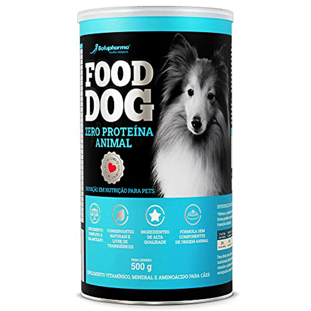 Food Dog Zero Proteina Animal 500g Suplemento Vitaminas E Minerais - Botupharma