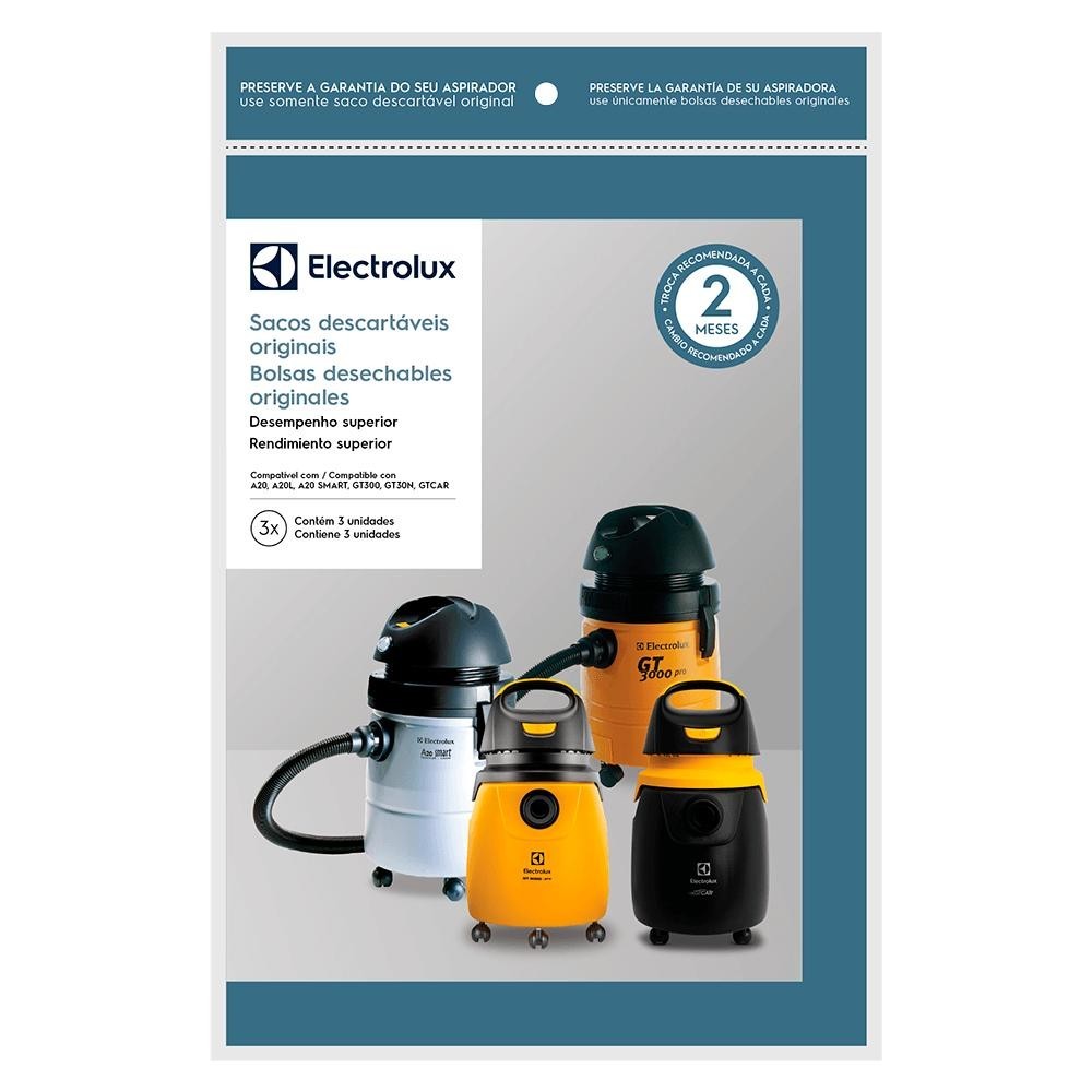 Kit de Sacos para Aspirador de Pó Electrolux com 3 Peças - CSE20 - Home Appliances