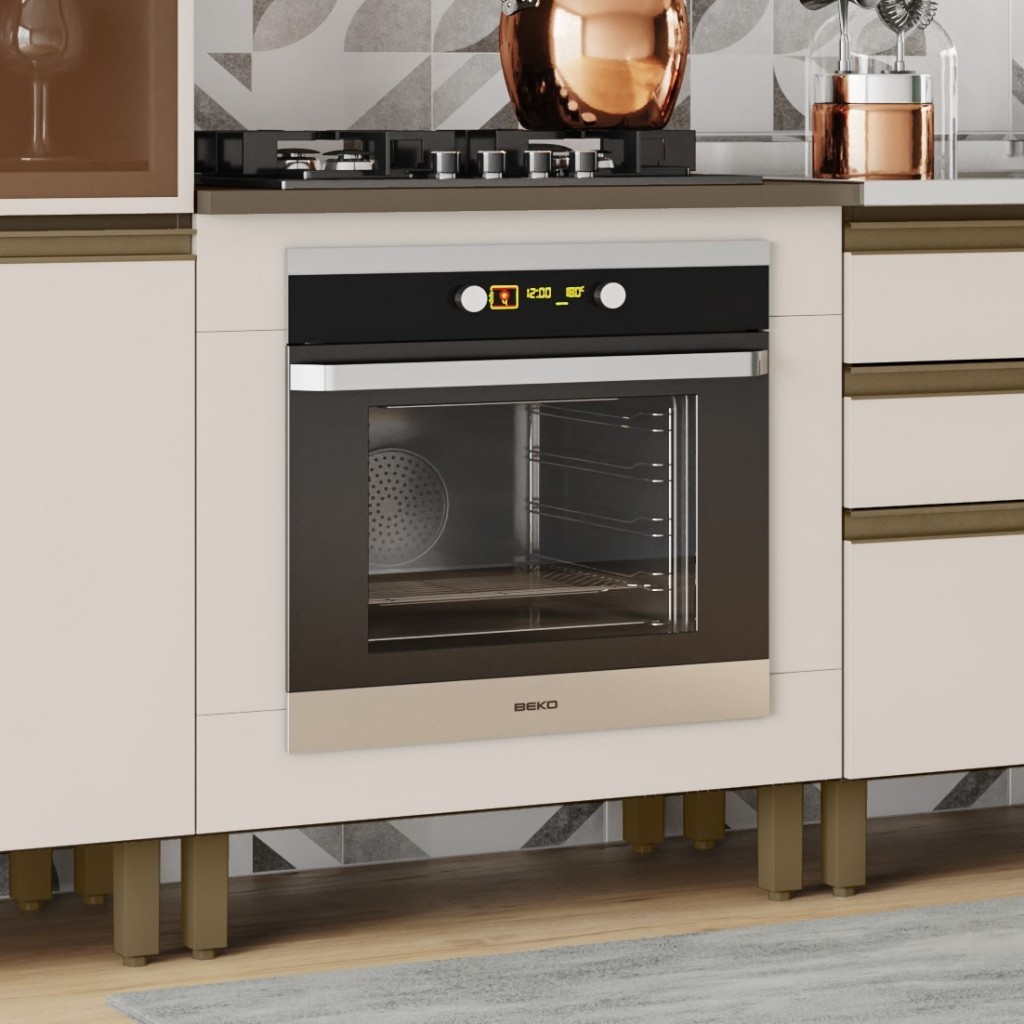 Armário de Cozinha para Forno de Embutir Évelin Duna/Cristal - Henn - Home & Living