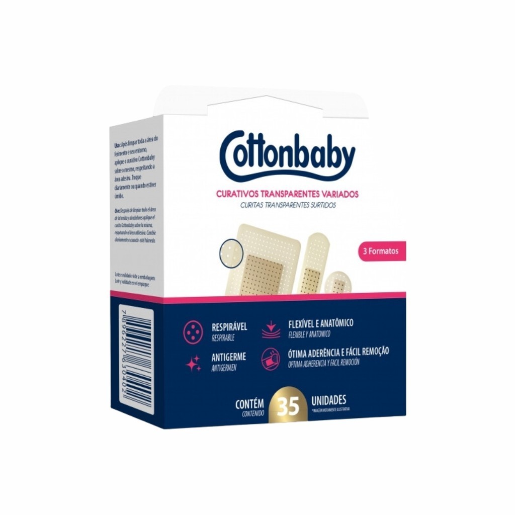 CURATIVO ADULTO COTTONBABY TRANSPARENTE C/35 VARIA