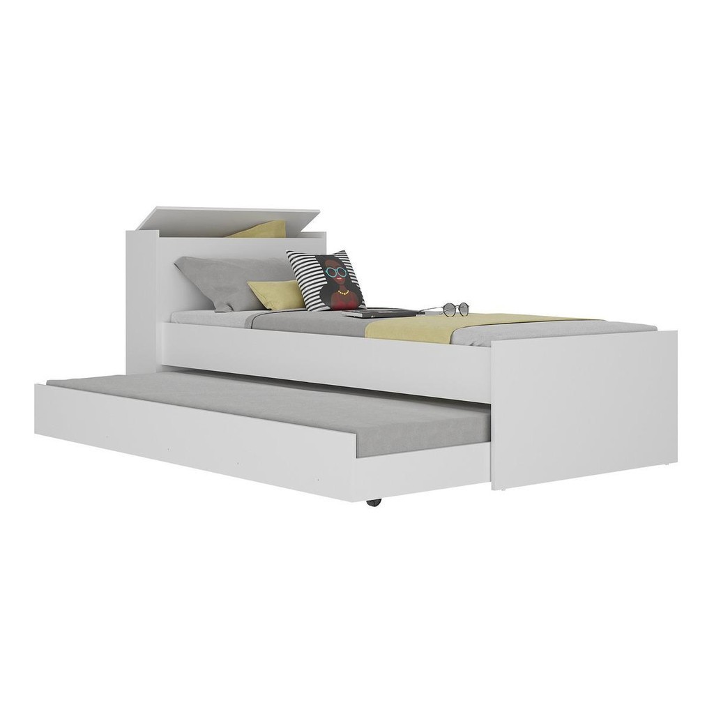 Bicama com Baú Embutido para Colchão 78x188cm Cookie Multimóveis BB5009 em Oferta na Shopee