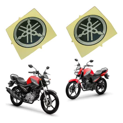 KIT PAR EMBLEMA DIAPASÃO ABA TANQUE FACTOR 125 150 ORIGINAL