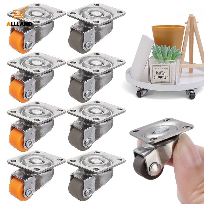 Mini Rodízios Universais-Giratórios De Borracha Para Serviços Pesados-Pequenos Eletrodomésticos , Móveis , Caixa De Arma