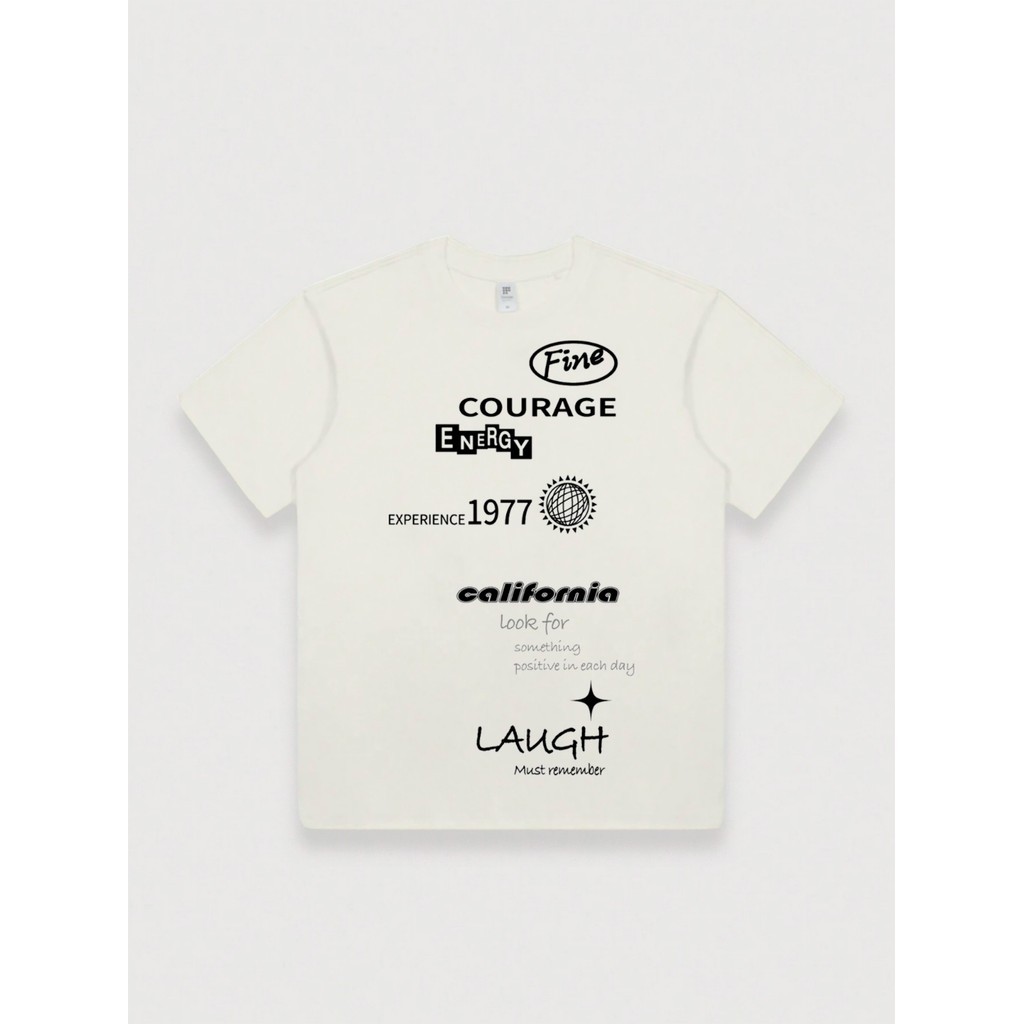 Camiseta Oversized Streetwear Estampa Fine Courage Energy Experience 1997 California Look Old School