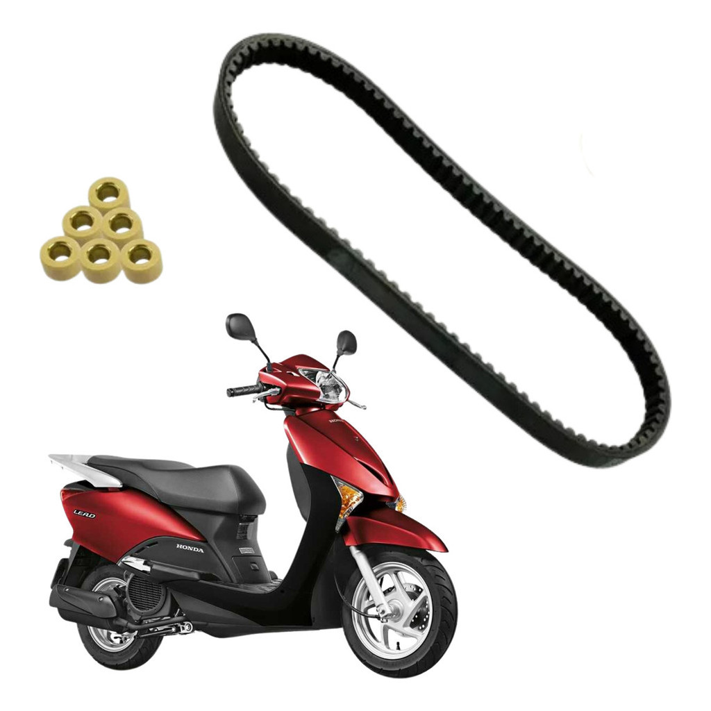 Kit 6 Rolete Embreagem + Correia Transmissão Lead 110