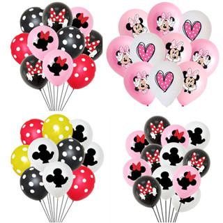 10 Pçs 12 Polegada Minnie Balões Mickey Mouse Festa De Aniversário Decoração Do Chá De Bebê Crianças Balão Globos De Ar em Oferta na Shopee