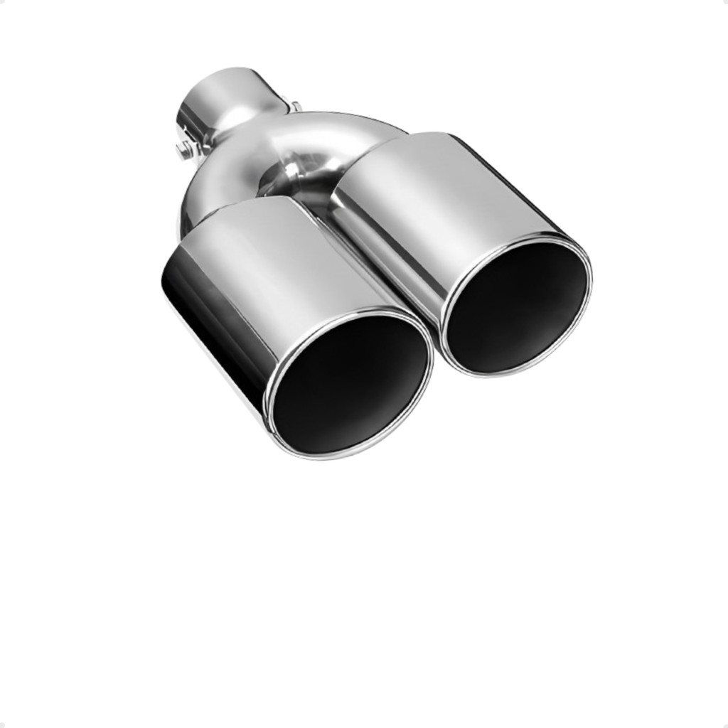 Ponteira Inox Dupla Universal Redonda Chanfrada 2 Polegadas