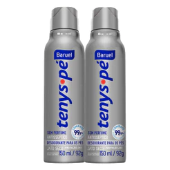 Tenys Pé Baruel Jato Seco Sem Perfume 150ml | Kit com duas unidades