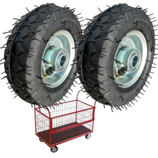 2 Pneu roda completo 6x2 Com Câmera De Ar 4 Lonas Reforçado Com Rolamento16MM carrinho plataforma em Oferta na Shopee
