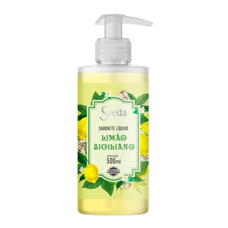 Sabonete Líquido Sveda Limão Siciliano 500ml em Oferta na Shopee