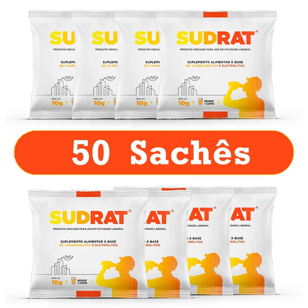 50 Unid Repositor Isotônico Em Pó Sudrat 10g Hidratação em Oferta na Shopee