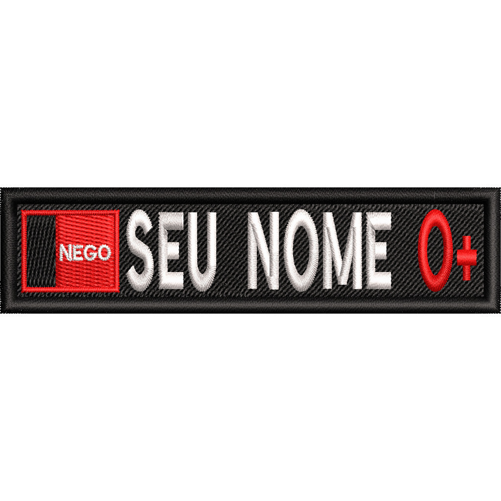 Patch Bordado Tarjeta Nome Paraíba Moto Clube Airsoft Tar95