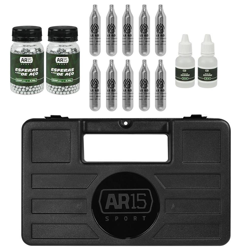 Case Maleta Pistolas Leão +Esferas de Aço + CO2 12g +Óleo em Oferta na Shopee