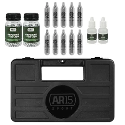 Case Maleta Pistolas Leão +Esferas de Aço + CO2 12g +Óleo