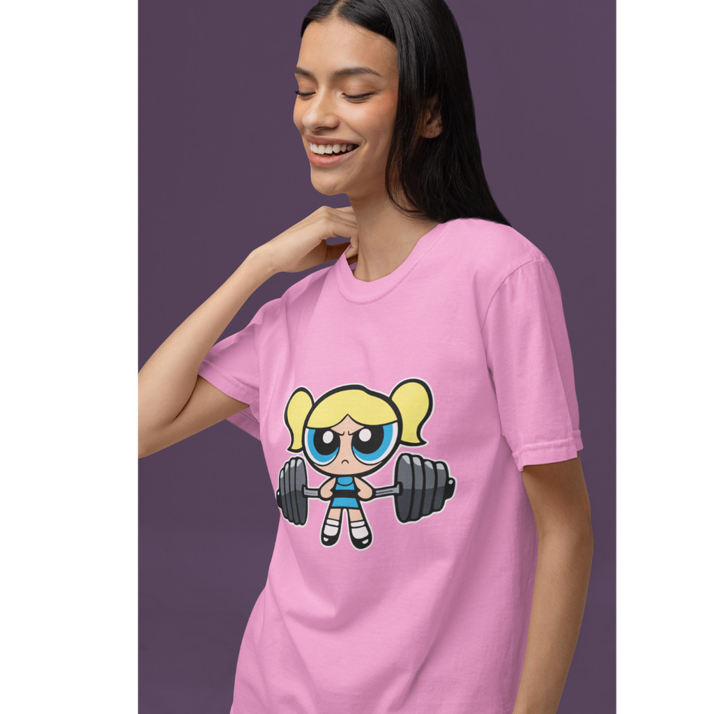 Camisa Camiseta Estampa Academia Malhação Fitness Gym Lindinha As Meninas Super Poderosas Básica