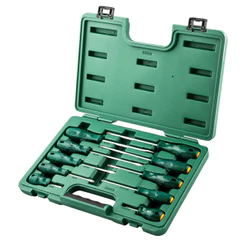Jogo de Chave Fenda e Phillips 5 a 8mm Sata com 10 Peças ST09304ESJ