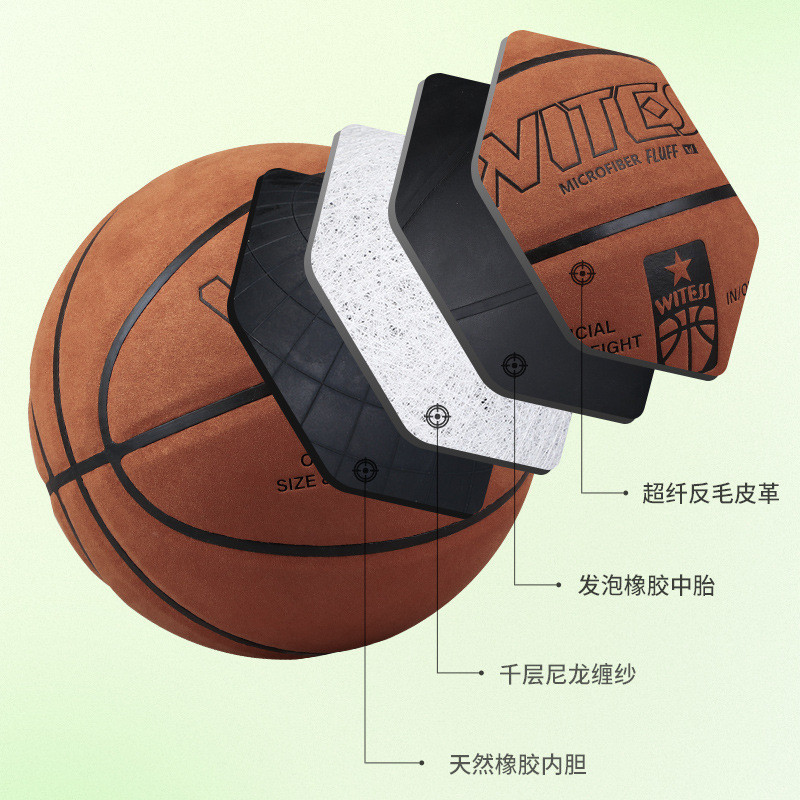 Basquete No. 7 Microfibra pu Interior Exterior Resistente ao Desgaste Camurça Couro Sensação Adulto No. 5 Basquete Infan