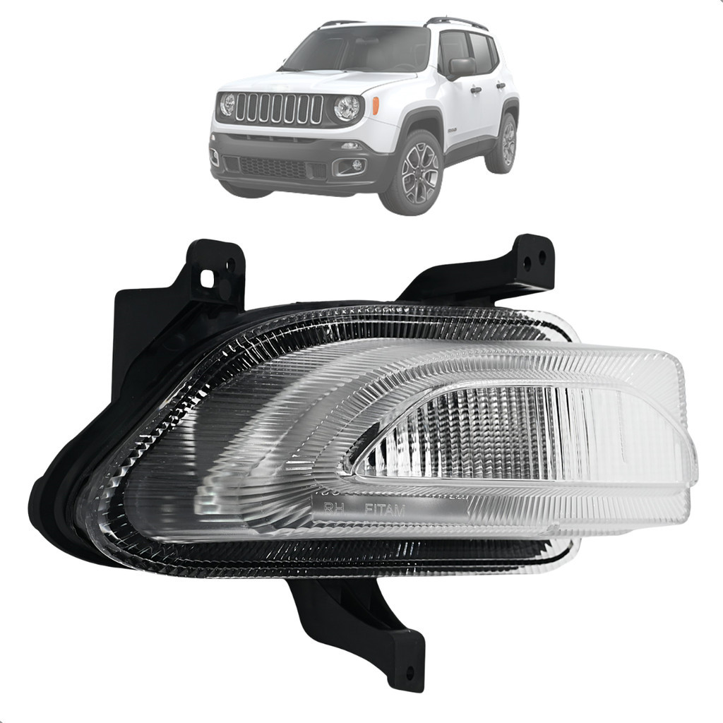Lanterna Cristal Dianteira Parachoque Jeep Renegade 2015 Até 2022