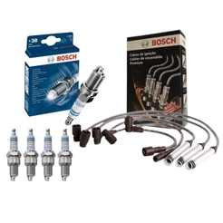 Jogo Cabo E Velas Fiat Uno Palio Siena Fiorino 1.0 1.3 Fire Gasolina Original Bosch