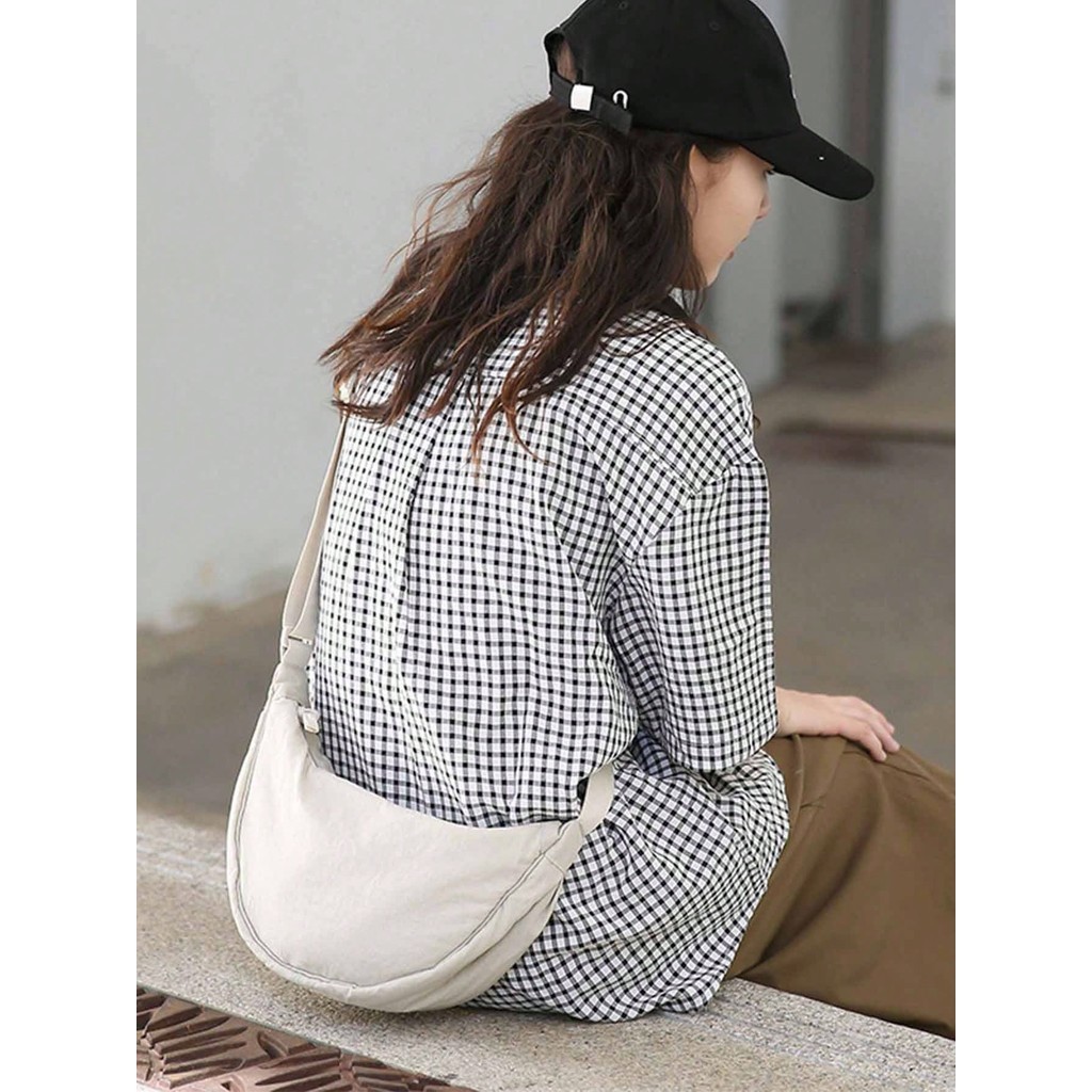 Nylon Fashionable Versátil Simples Desportivo Bolsa Transversal Para Homens Saco De Tiracolo Bolsas De Ombro Bolinho Sacola Volta À Escola Mochila Escolar Para Ensino Secundário Alunos