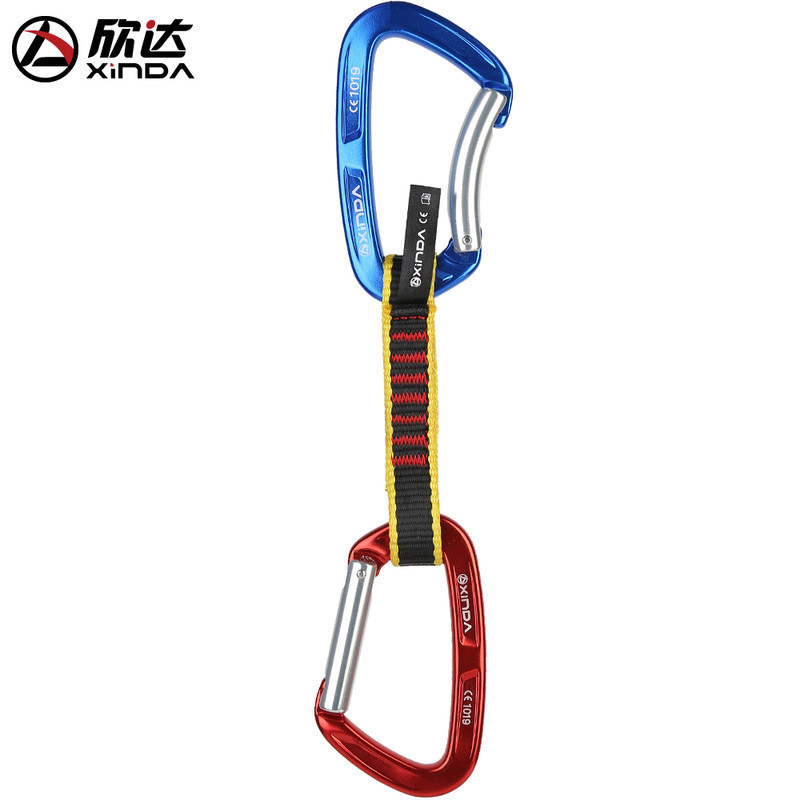 Xinda/xinda Porta Reta Curva Porta Sling Suspensão Rápida Montanhismo Escalada no Gelo Escalada Mosquetão de Suspensão R