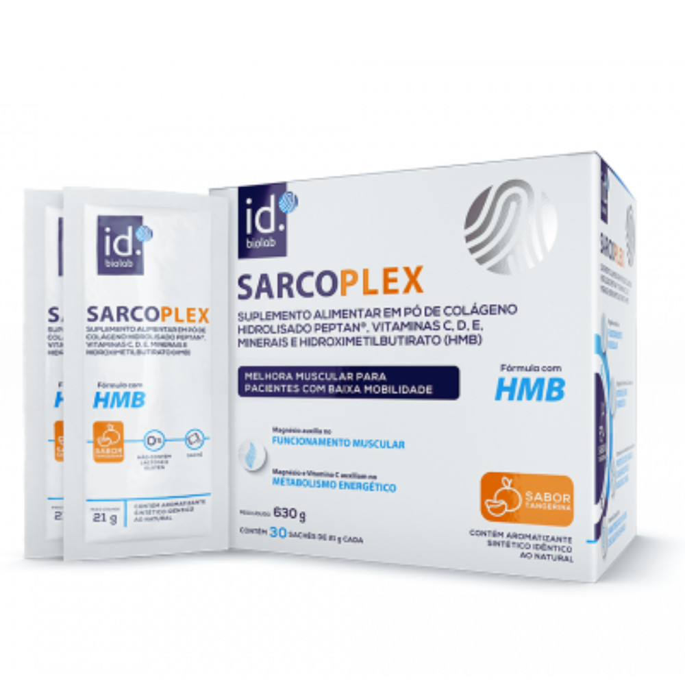 Kit 2 Sarcoplex Suplemento Alimentar Sabor Tangerina - 30 Sachês de 21g