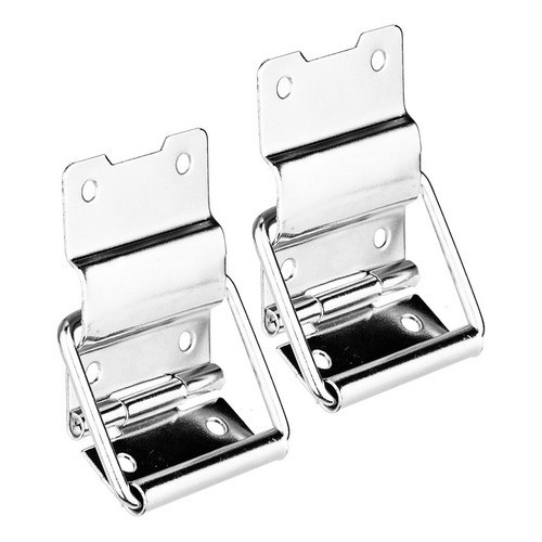 Kit 2 Dobradiças Luminos De Aço Cromado De Sobrepor Com Limitador 45° + Nota Fiscal E Garantia em Oferta na Shopee