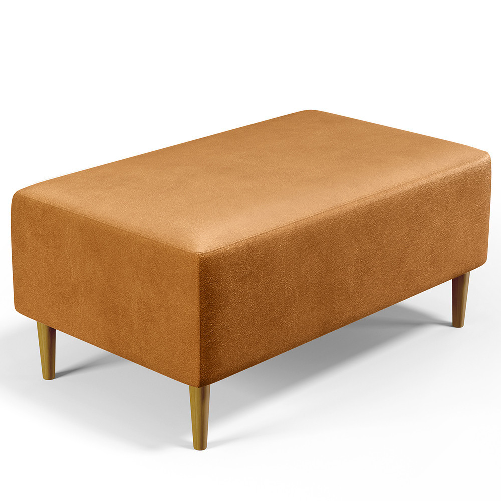 Puff Decorativo Para Sala De Estar Cléo W01 Pés Palito 90 cm Courissímo Whisky - Lyam Decor - Home & Living