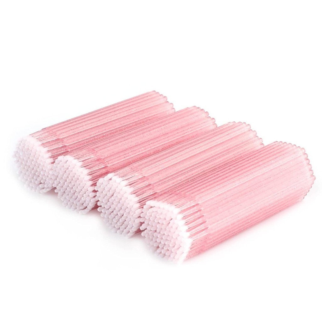 Aplicador Micro Brush C/100 - Gliter Rosa