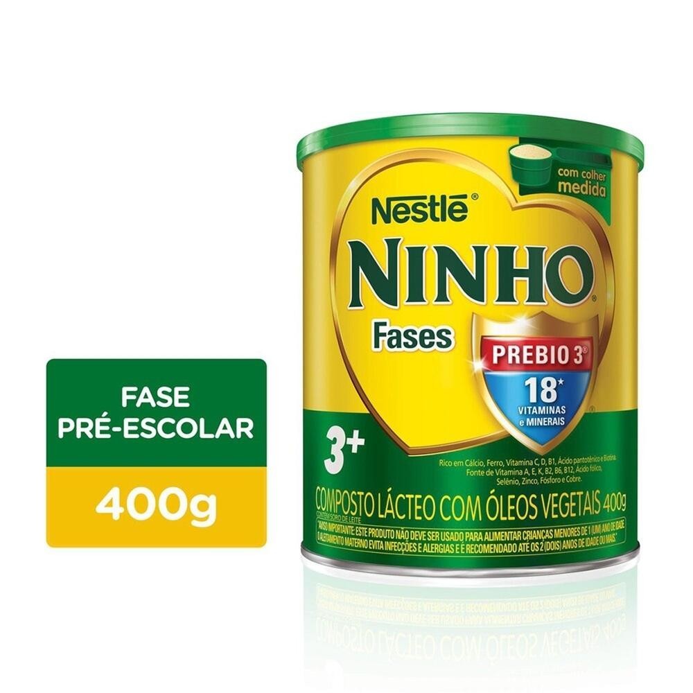 Composto Lacteo Ninho Fases 3+ 400g em Oferta na Shopee
