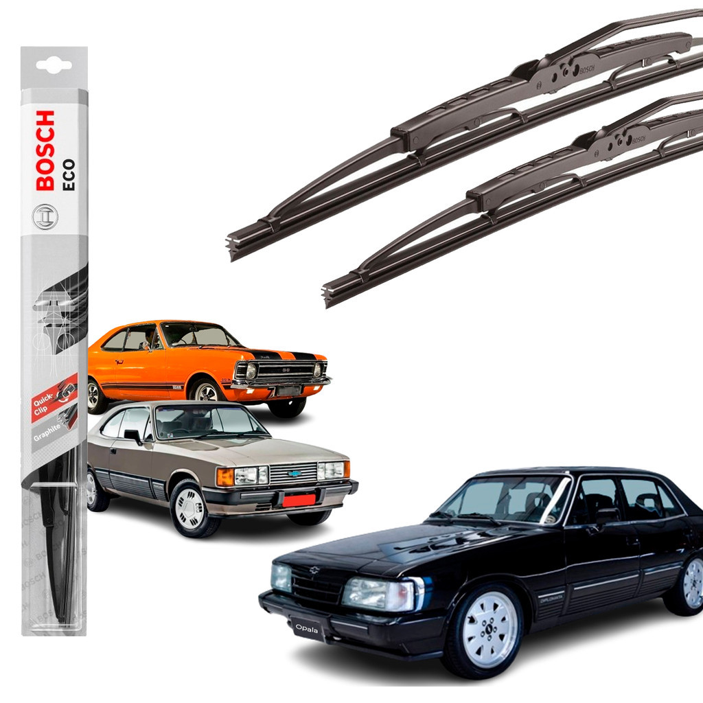 Kit Limpador Parabrisa Opala Diplomata Comodoro 1968 a 1992 Palheta Original Bosch Eco em Oferta na Shopee