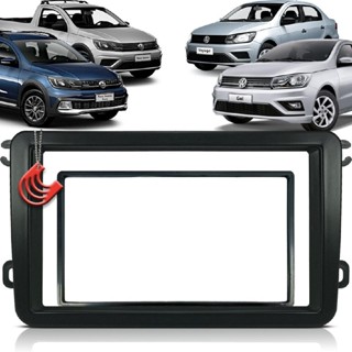 Moldura Painel 2 Din Central Multimidia Dvd Mp5 Preta Volkswagen Vw Gol Voyage Saveiro G8 em Oferta na Shopee