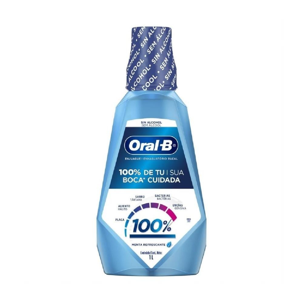 Enxaguante Bucal Oral-B 100% de Sua Boca Cuidada 1L - Health
