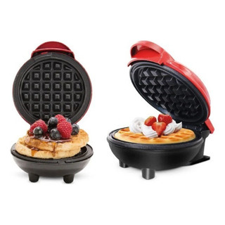 MAQUINA WAFFLE MINI PORTATIL ELETRICA 110V USE PARA PREPARAR SOBREMESAS